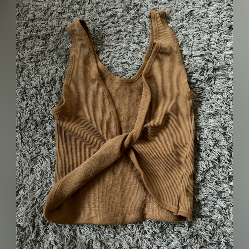UO Brown Twist Tank Top